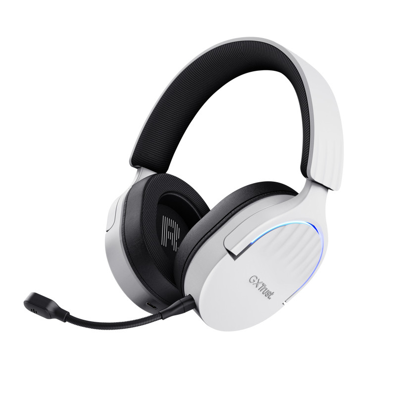 Cuffie trust gxt 491w fayzo cablato/wireless da gioco 1.2m nero/bianco