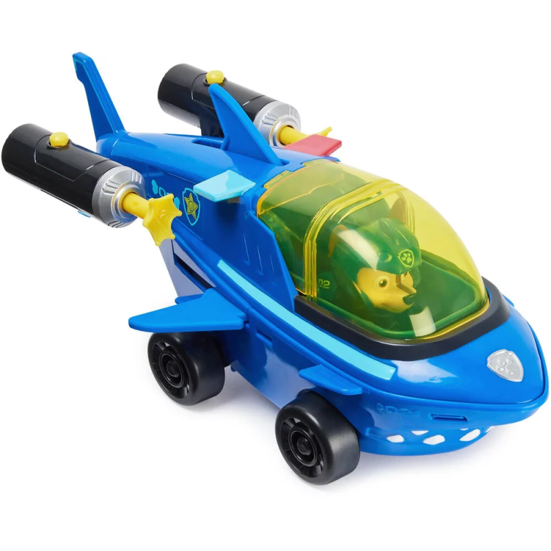 Set da gioco spin master paw patrol aqua pups veicolo 1figurina 1giocatore