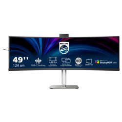 Monitor led 48.8'' philips 49b2u6900ch doppio qhd 5120x1440/4ms/classe