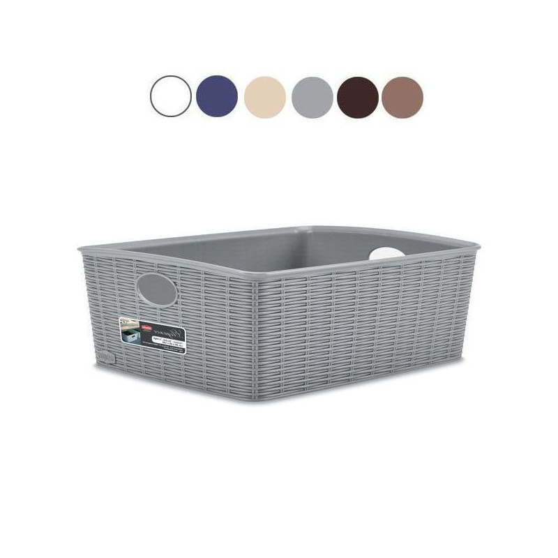 Cestino stefanplast elegance l alto 36x29xh13cm beige cashmere [31005]