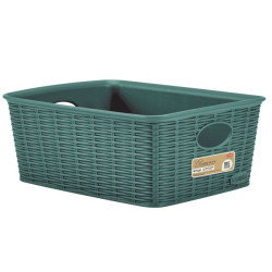 Cestino stefanplast elegance m alto 25x19,5xh10cm verde foresta [30989]