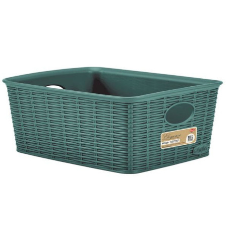 Cestino stefanplast elegance l alto 36x29xh13cm verde foresta [31004]