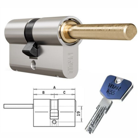 Cilindro ottone dom t200 simultaneo 6perni bumping/picking/antitrapano