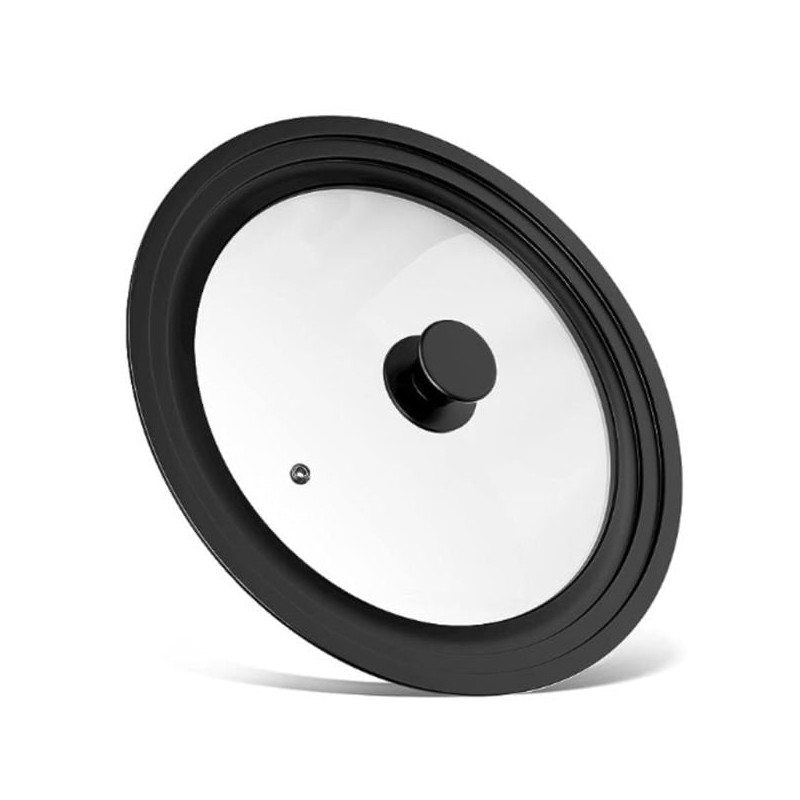 Coperchio zanetti vetro temperato bordo silicone 16/18/20 lxpxh 20.7cmx25.6cmx50mm