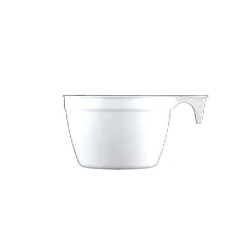 Set di tazzine caffe' goldplast in plastica bianco 50pz [2730-11]