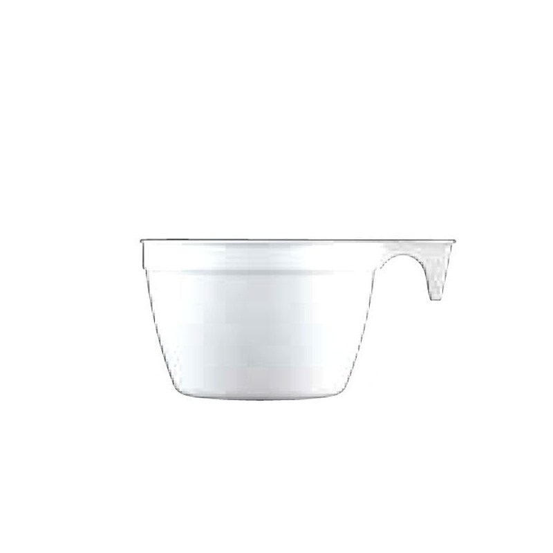 Set di tazzine caffe' goldplast in plastica bianco 50pz [2731-11]