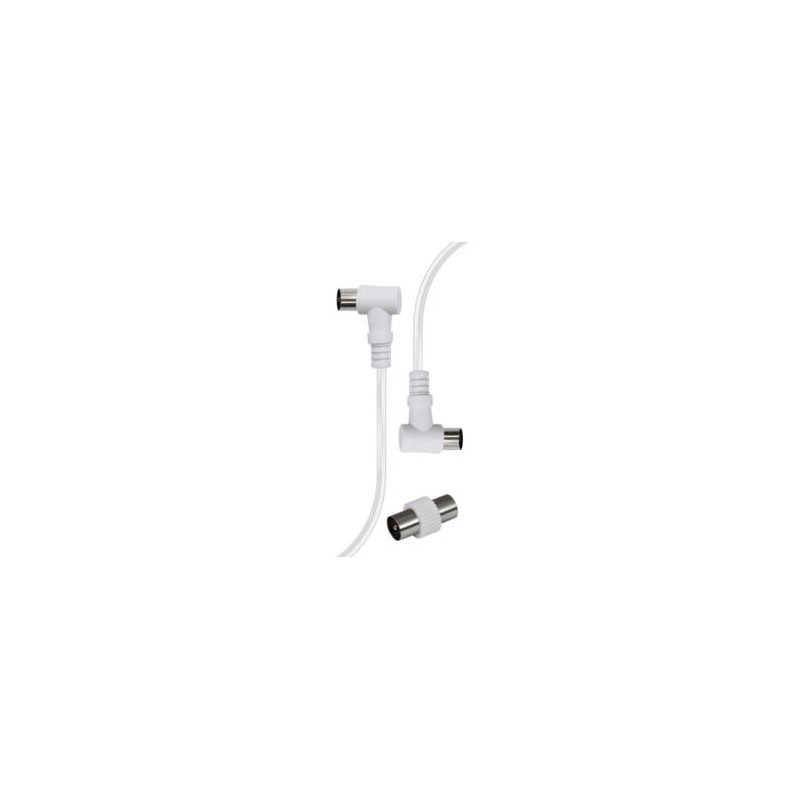 Cavo antenna karma ridem m/f 90gradi per tv 1.5m bianco [rdm cl151-5]