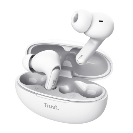 Auricolari trust yavi wireless/bluetooth con microfono bianco [25172]