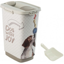 Contenitore per mangime rotho cody cane 25l beige [4001910535]