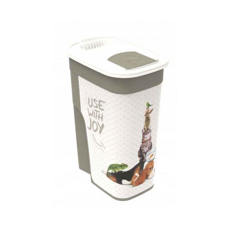 Contenitore per mangime rotho flo 4.1l per cani/gatti cappuccino