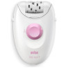 Epilatore braun silk-epil 1 1-000 20 pinzette per corpo bianco/rosa