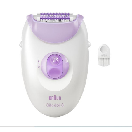 Epilatore braun silk-epil 3-000 20 pinzette per donna bianco/viola