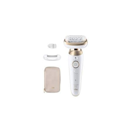 Epilatore braun silk-epil 9-011 3d flex sensosmart bianco/oro