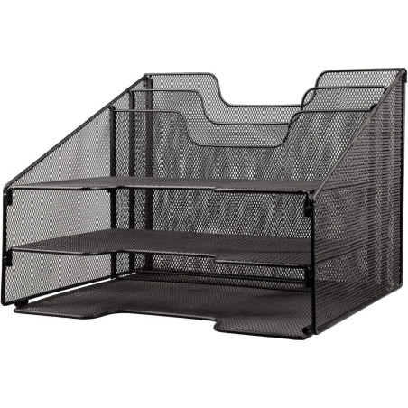 Organizer da scrivania techly 3 vassoi a4/2portadocumenti verticali