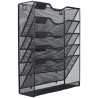 Organizer da parete techly 5 divisori a4 con mensola 32.5x10.5x40.5cm