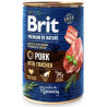 Mangime umido per cani brit premium by nature maiale con trachea