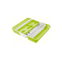 Portaposate tontarelli pieghevole 7.7x31.7x41.7cm 10scomparti bianco/verde