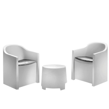Set mobili progarden luna sluc06bg salottino da giardino bianco 3pz