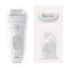 Epilatore braun silk-epil 5 5-011 28 pinzette per donna bianco