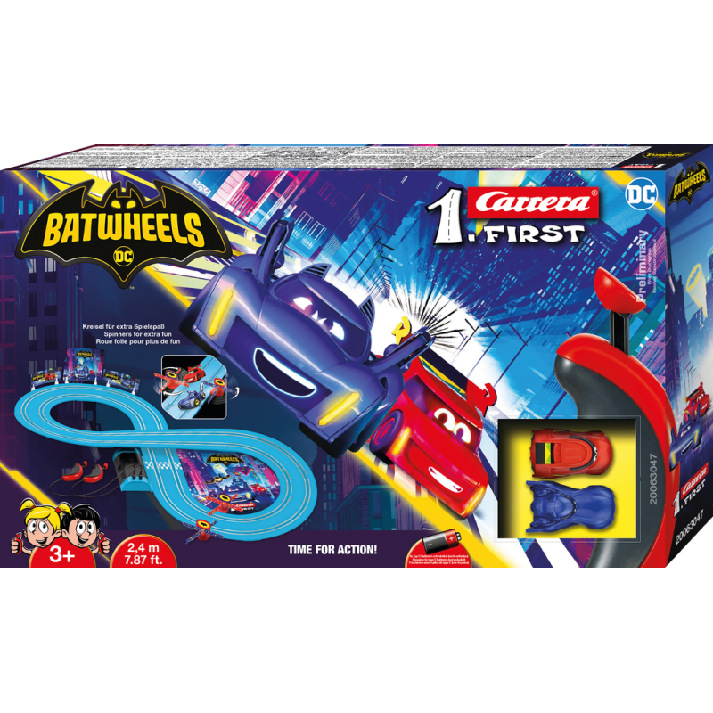 Set da gioco carrera prima batwheels batwheels pronti all'azione