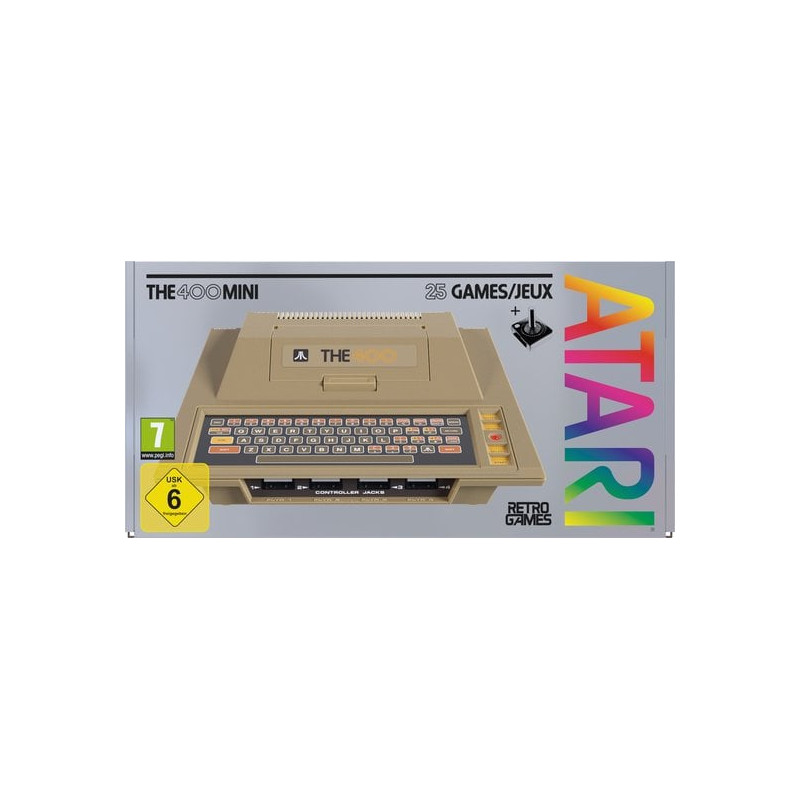 Console atari 400 cartuccia 25 giochi in 1 nero/arancione