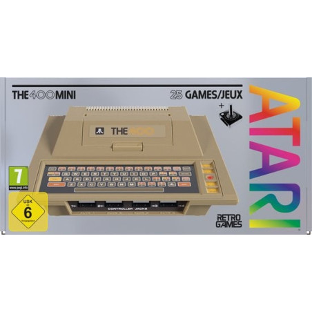 Console atari 400 cartuccia 25 giochi in 1 nero/arancione