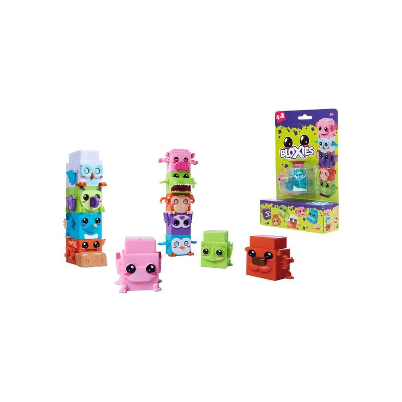 Simba bloxies personaggi da collezione - torre impilabile multicolore