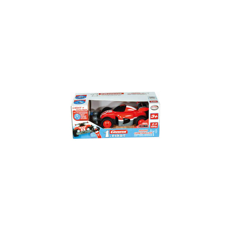 Veicolo radiocomandato carrera first rc racer 2.4ghz 1:18 rosso/bianco
