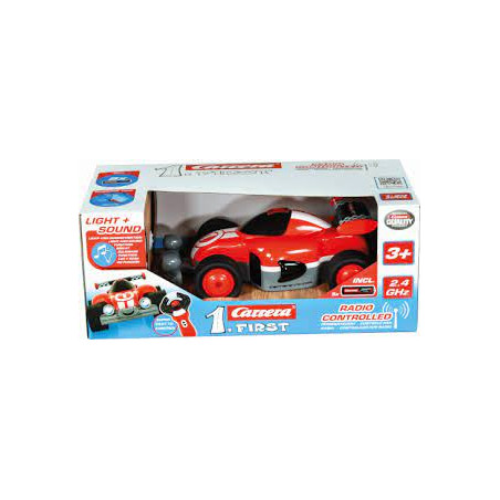 Veicolo radiocomandato carrera first rc racer 2.4ghz 1:18 rosso/bianco