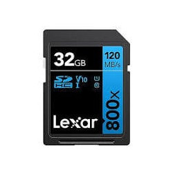 32gb scheda micro sdhc lexar serie blu uhs-1 v10 classe 10 nero/blu