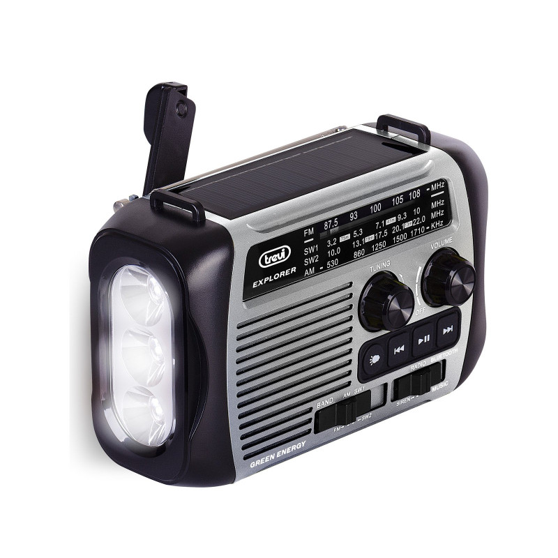 Radio portatile trevi ra7f30bt wireless grigio/nero