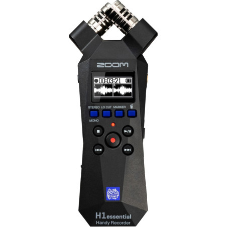 Registratore audio zoom h1essential portatile a 2 tracce 32bit float