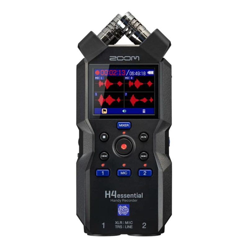 Registratore audio zoom h4essential portatile a 4 tracce 32bit float