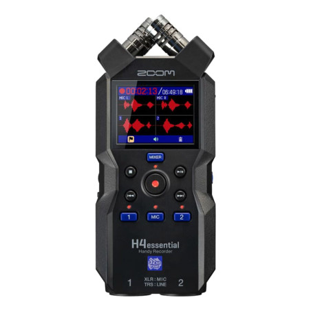Registratore audio zoom h4essential portatile a 4 tracce 32bit float