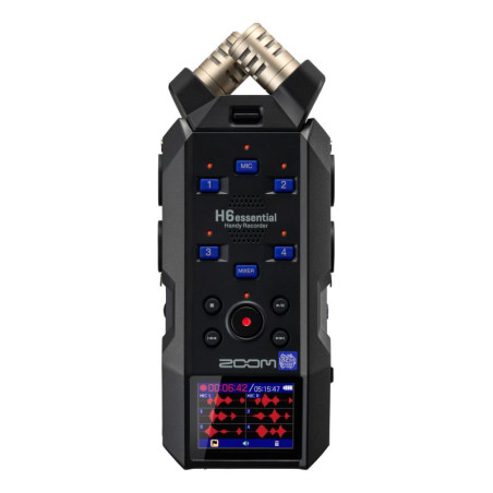 Registratore audio zoom h6essential portatile a 6 tracce 32bit float