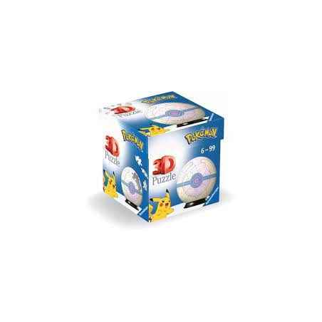 Puzzle 3d ravensburger pokemon palla curativa multicolore 54pz [11582]