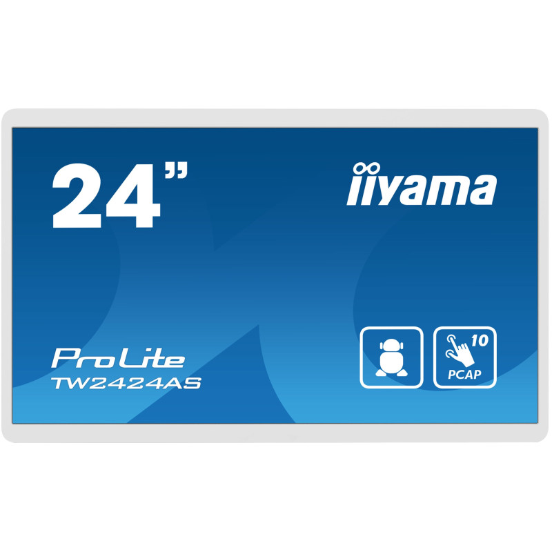 Monitor led 23.8" iiyama prolite tw2424as-w full hd1920x1080/14ms/bianco