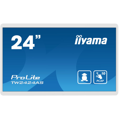 Monitor led 23.8" iiyama prolite tw2424as-w full hd1920x1080/14ms/bianco