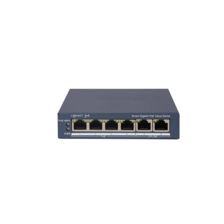 Switch hikvision ds-3e1506p-ei/m 4porte gigabit 802.3af/at