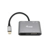 Adattatore conceptronic usb-c 5in1 multifunzione grigio/nero