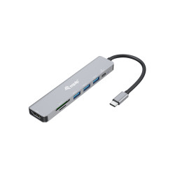 Adattatore conceptronic usb-c 7in1 multifunzione argento [133494]