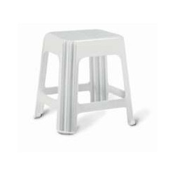 Sgabello domestico giganplast novanta bianco 42x34 h.42 7590m [giganplast]