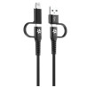 Cavo usb celly lightning tipo c/a 60w 2m nero [usbc4in1bk]