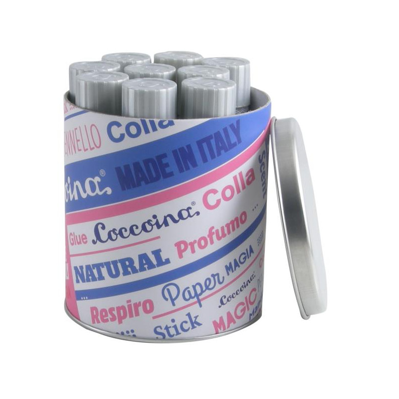 Barattolo coccoina realizzato in resistente cartoncino bianco 9pz