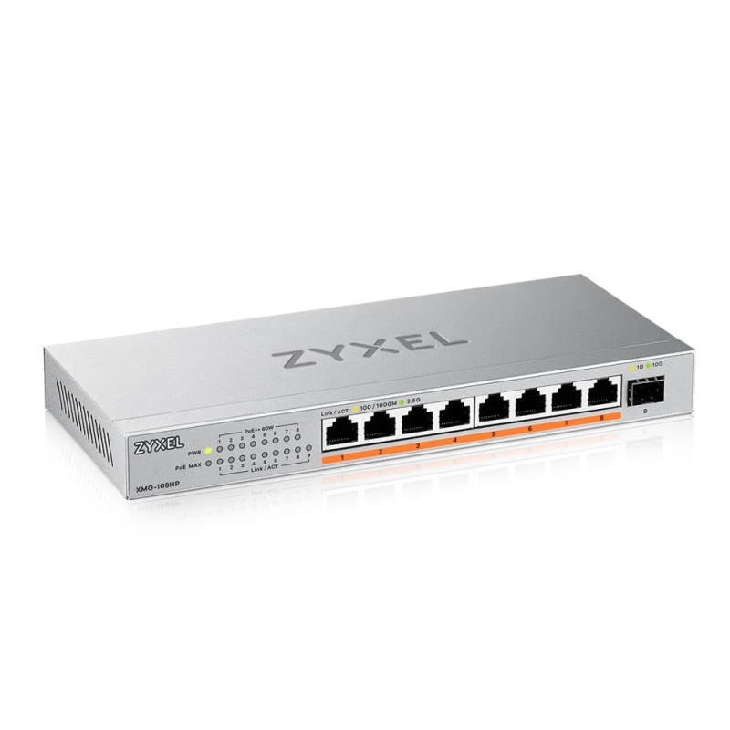 Switch zyxel xmg-108hp non gestito l2 1x8 porte gigabit ethernet
