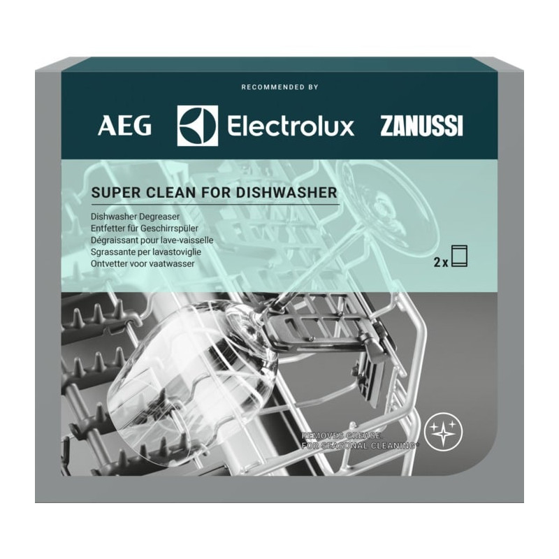 Sgrassatore electrolux m2dcp050 per lavastoviglie 2x100g bianco