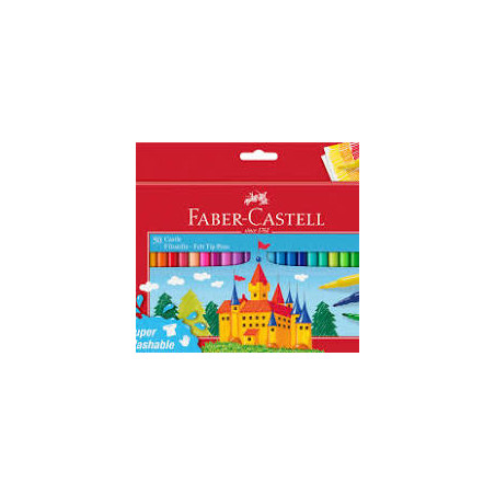 Pennarelli faber-castell astuccio multicolore 50pz