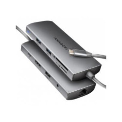 Hub axagon hmc-8hlsa usb-c 3.2gen/3xusb-a/ 4k/60hz hdmi/sd/microsd