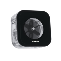 Flussometro barrow argb lrc 2.0 5v g1/4 con illuminazione trasparente/nero