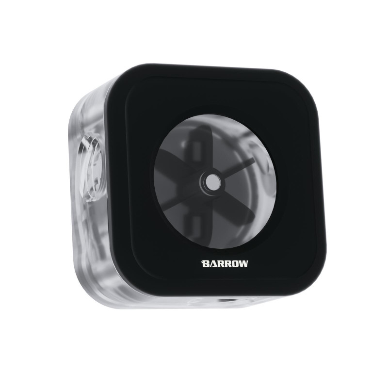 Flussometro barrow argb lrc 2.0 5v g1/4 con illuminazione trasparente/nero